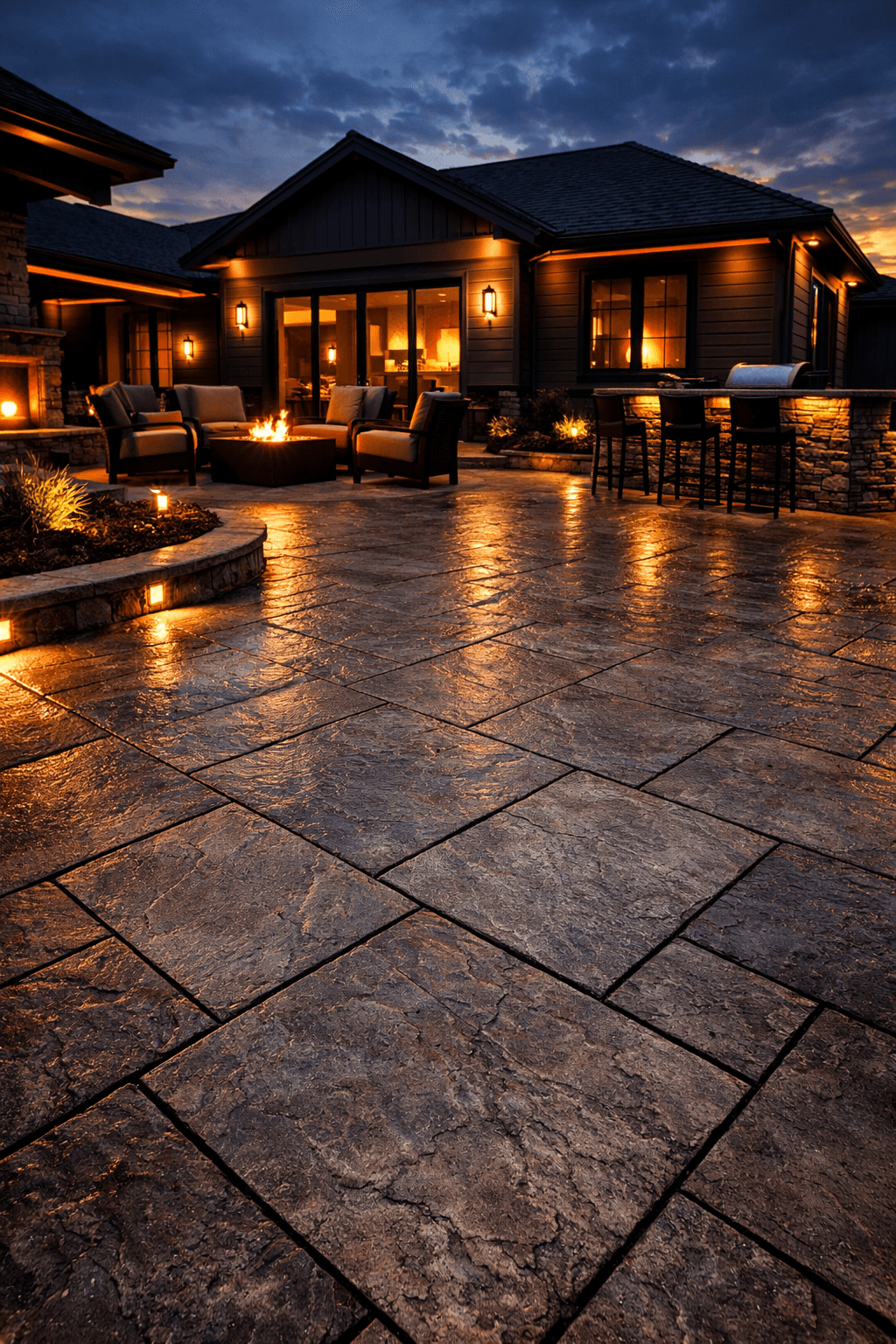 Stamped patio